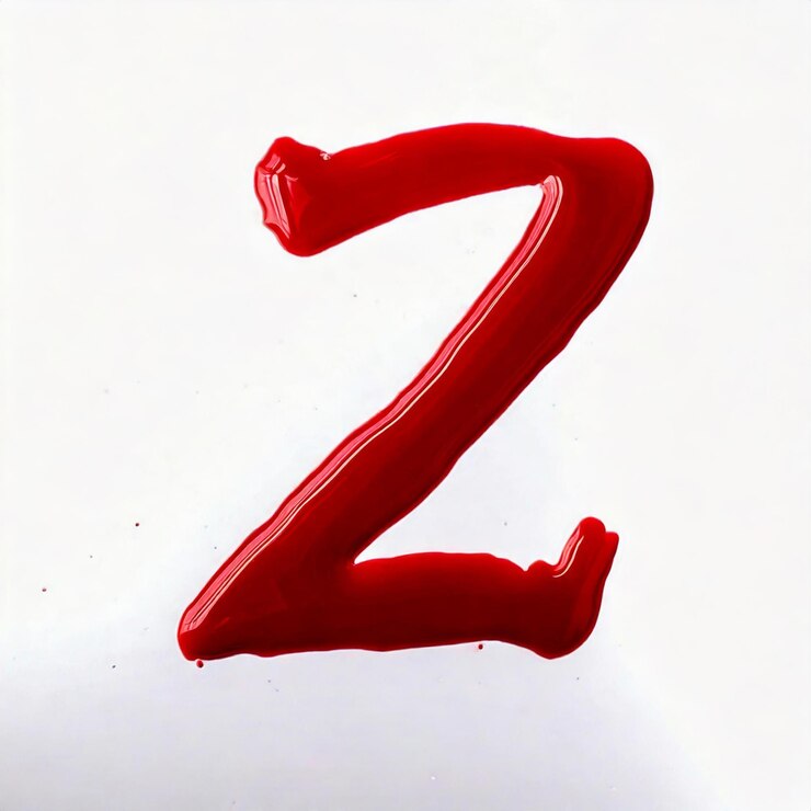 Foto la letra z hecha de sangre