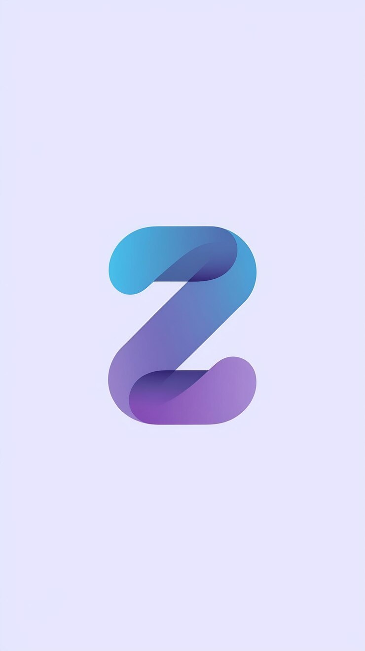 Foto la letra z plana minimalista en forma redonda es el icono del logotipo de la compañía vect