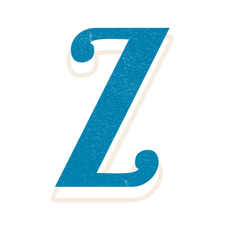 Foto letra z png en negrita fuente de visualización retro letras borde blanco