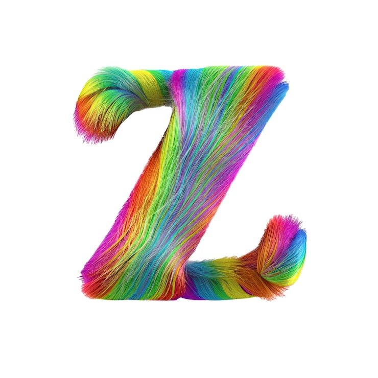 Foto letras 3d en estilo acolchado colorido