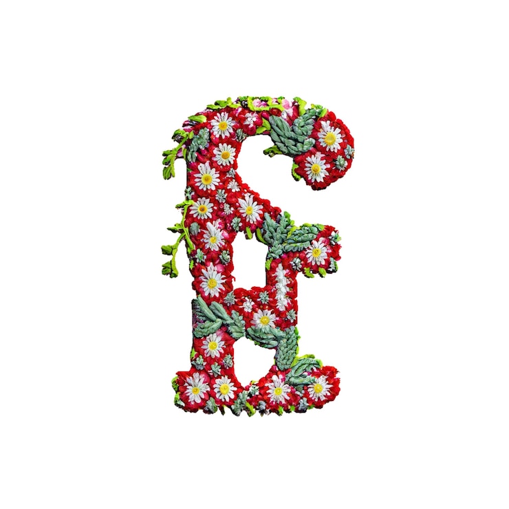 Foto letras 3d en estilo bordado
