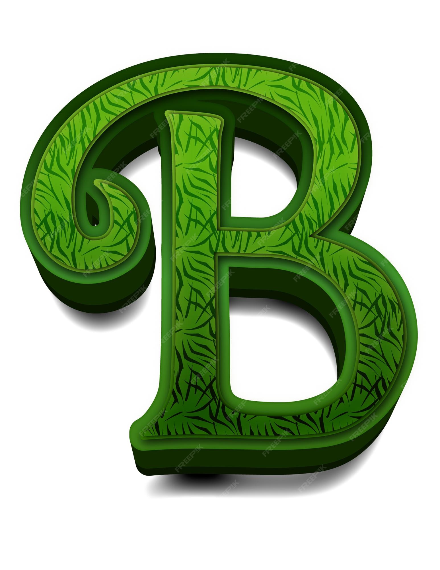 Letras del alfabeto verde Foto Premium