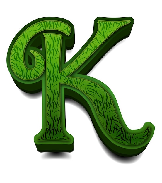 Letras del alfabeto verde Foto Premium