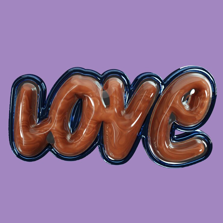 Foto letras de amor en 3d