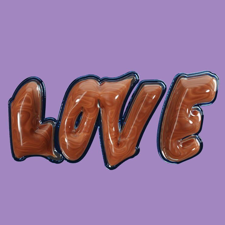 Foto letras de amor en 3d