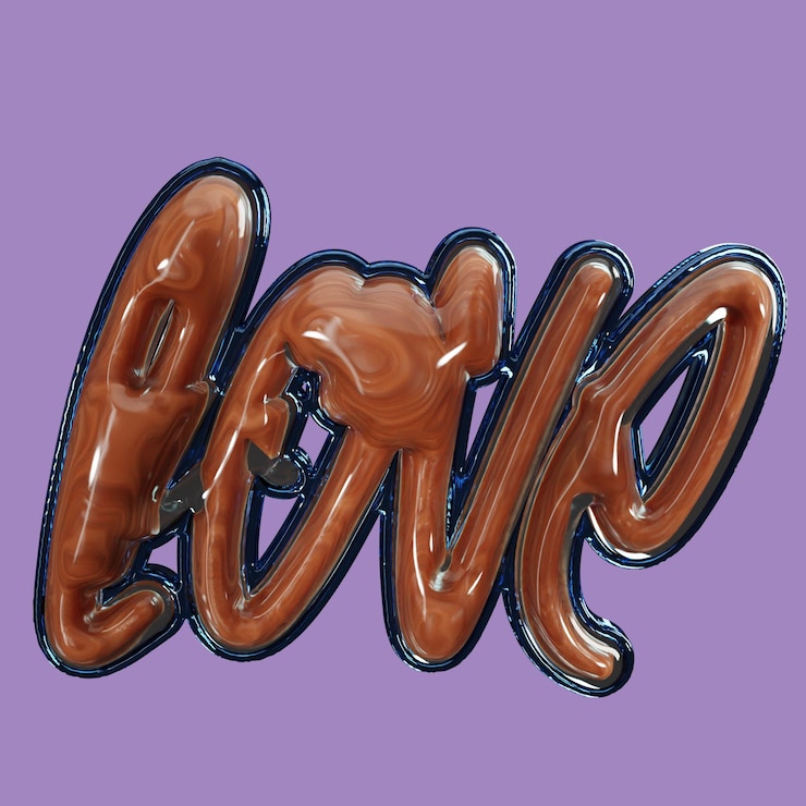 Foto letras de amor en 3d