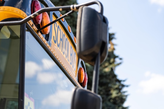 Letras de autobús escolar, señal de autobús escolar.