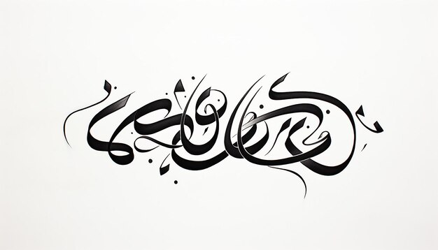 Letras de caligrafía árabe en negrita y a mano libre