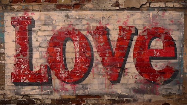 Letras coloridas de amor em estilo graffiti