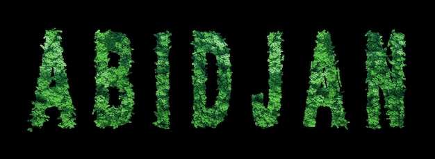 Letras de Abidjan Conceito de ecologia da floresta de Abidjan