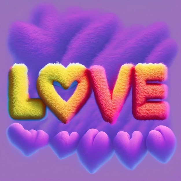 Foto letras de amor 3d