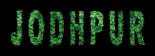 Letras de Jodhpur Conceito de ecologia da floresta de Jodhpur