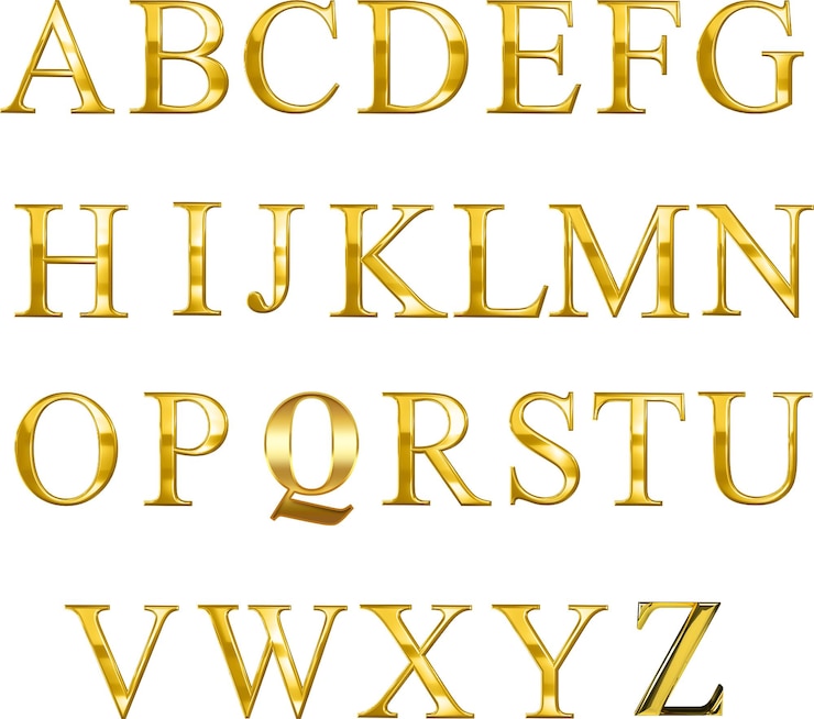 Foto letras douradas