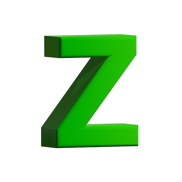 Letras inglesas 3D coloridas sobre un fondo blanco
