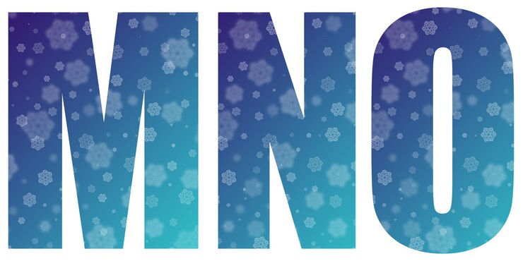 Foto letras mayúsculas de navidad y año nuevo - letras azules mno hechas de copos de nieve aislar sobre fondo blanco, maqueta. alfabeto para texto en tus fotos