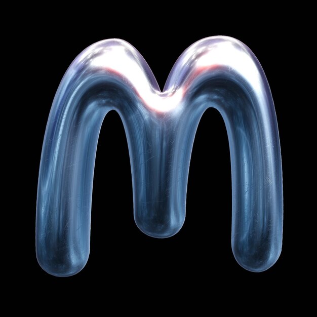 Letras y números cromados en 3D