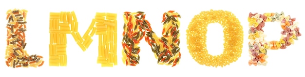 Letras de pasta