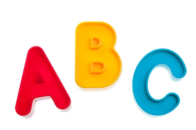 Letras de plástico ABC