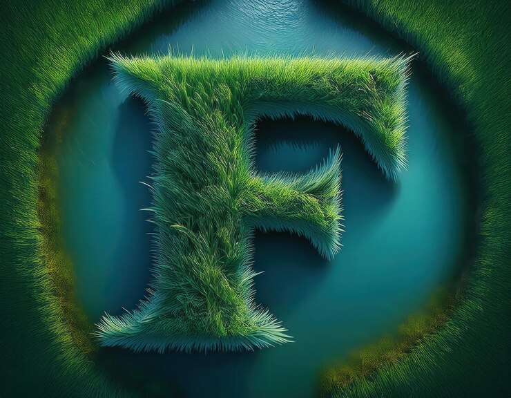 Foto letras de z a w con textura ecológica en el diseño de vegetación