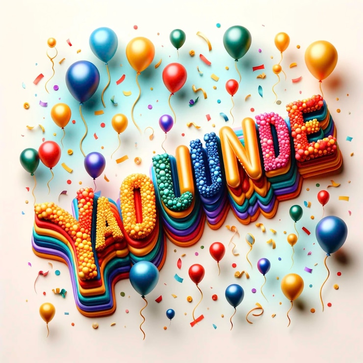 Foto un letrero colorido que dice "estás bajo un montón de globos"