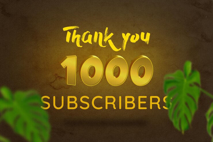 Foto un letrero dorado que dice gracias 1000 suscriptores