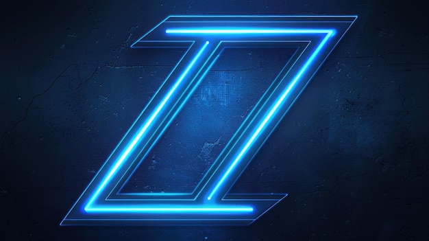 un letrero de neón azul y verde que dice z