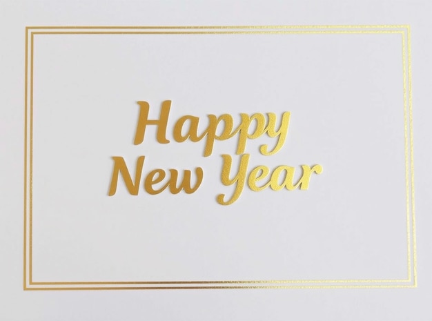 un letrero de oro y oro que dice feliz año nuevo en él