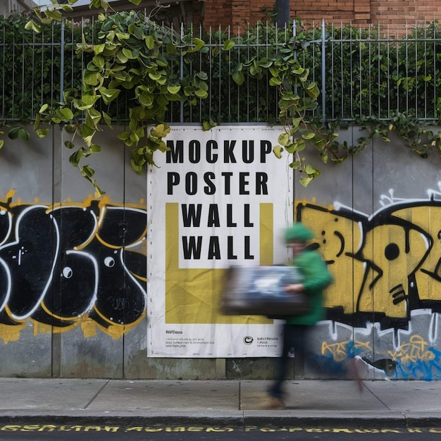 un letrero en una pared que dice pared de garabateo