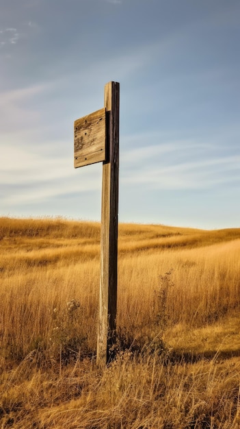 Un letrero en un poste en un campo que dice "prohibido estacionar".