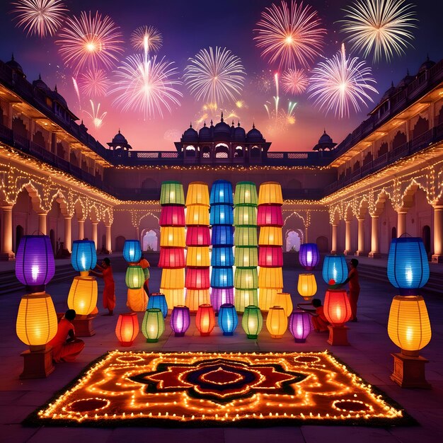 un letrero que dice "no entres" con fuegos artificiales en el fondo