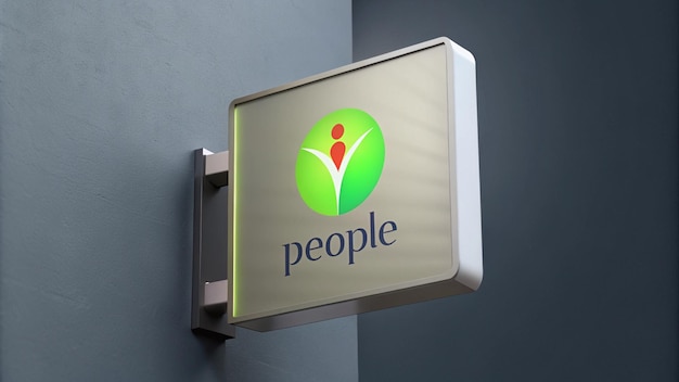 un letrero que dice personas en un círculo verde