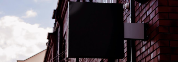 Letrero de tienda en blanco moderno para el diseño de anuncios