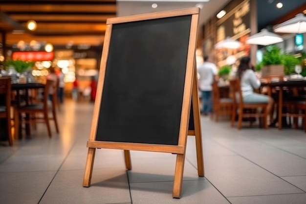 Letrero de tienda de restaurante en blanco para tableros de menú IA generativa