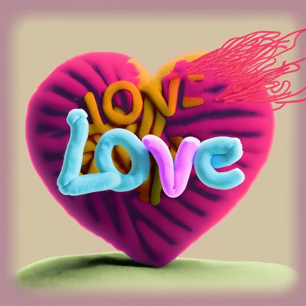 Foto lettering amor 3d