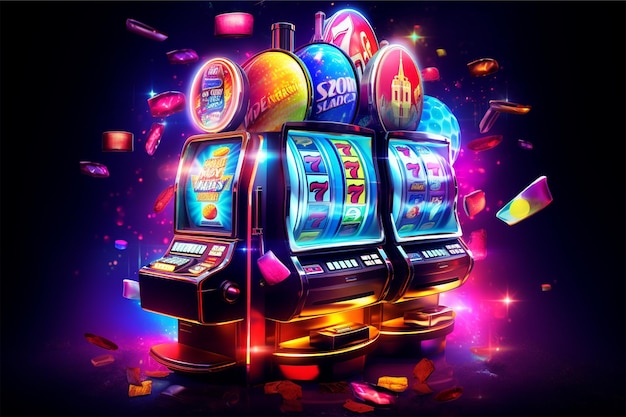 leuchtend arbeitender Spielautomaten für Casino-Spielautomaten