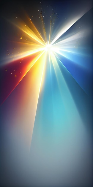 Leuchtend farbiger abstrakter Hintergrund mit einem Starburst-Generativ-Ai
