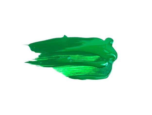 Leuchtend grüne Farbe auf weißem Hintergrund