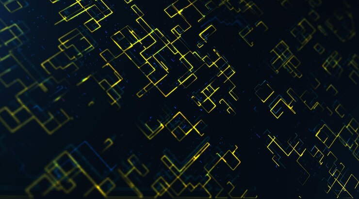 Leuchtende abstrakte farbige Linien im Hintergrund