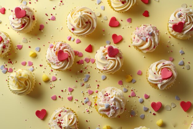 Leuchtende Desserts in Form von Herzen Desserts für Valentinstag