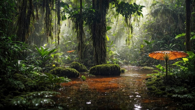 Foto leuchtende träume des amazonas-regenwaldes