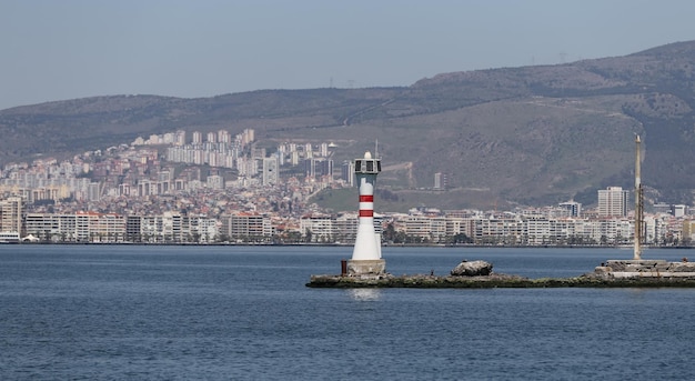 Leuchtturm im Golf von Izmir, Türkei