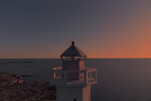 Leuchtturminsel im Finnischen Golf Luftansicht