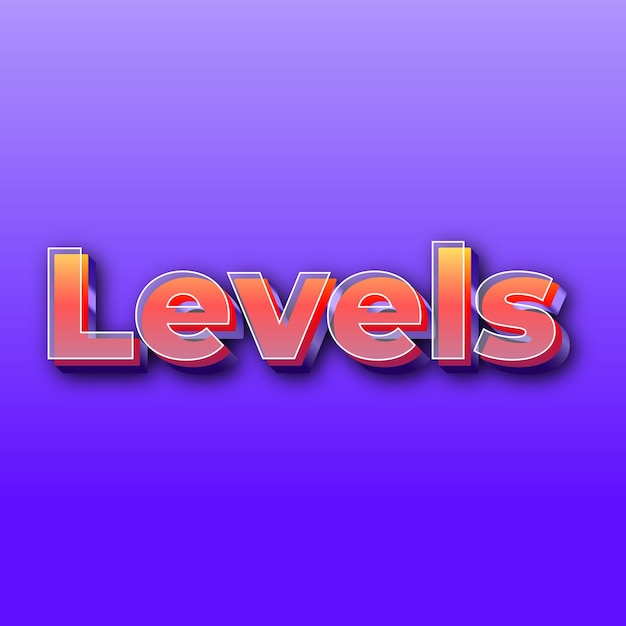 LevelsText-Effekt JPG-Farbverlauf lila Hintergrundkartenfoto