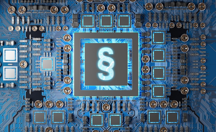 Foto ley cibernética sobre un concepto de gpu