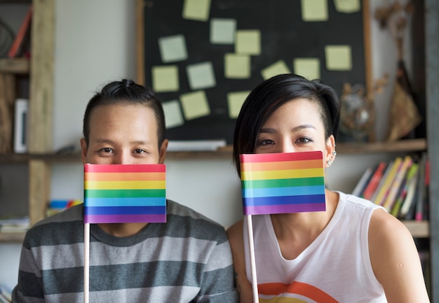 LGBT asiatisches lesbisches Paar