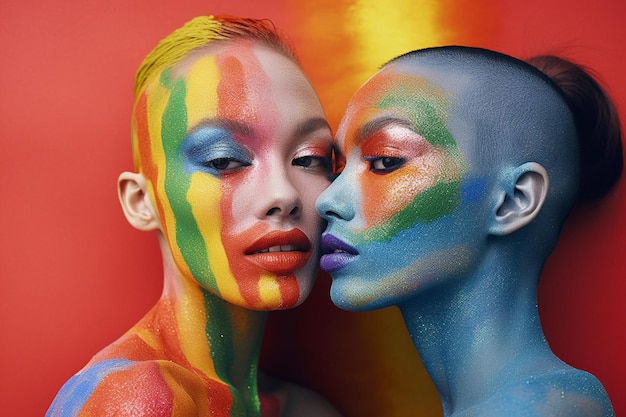 Foto lgbtq gay pride bandeira do arco-íris lgbtq verdade minoria apoio direitos iguais solidariedade lésbica gay bissexual transgênero identidade de gênero liberdade de sentimento e escolha de afiliação ia generativa