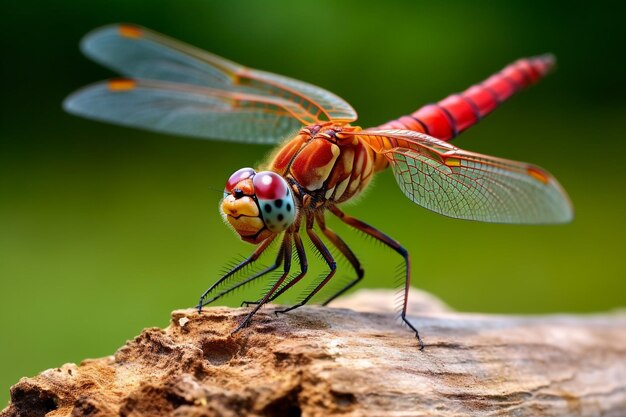 una libélula es un insecto volador perteneciente