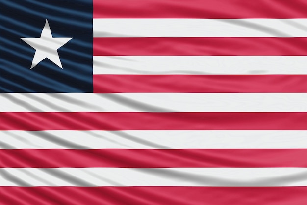 Liberia Flag Wave Close Up, fundo da bandeira nacional