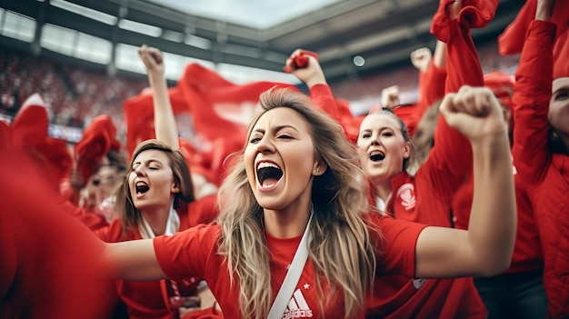 Libertando o Espírito Capturando a Energia Vibrante e a Paixão das Fãs de Futebol Feminino