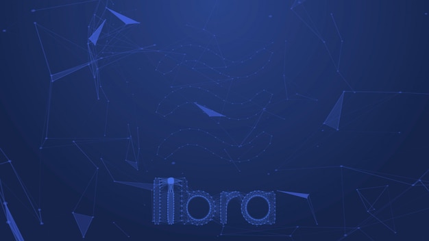 Libra coins concept motion background